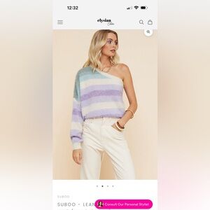 SUBOO - LEANDRA ONE SHOULDER KNIT (LILAC OMBRE)